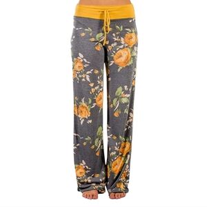 Women's Wide Leg Comfy Pants Mid Waist Casual Pajamas Loungewear Lightweight 2X